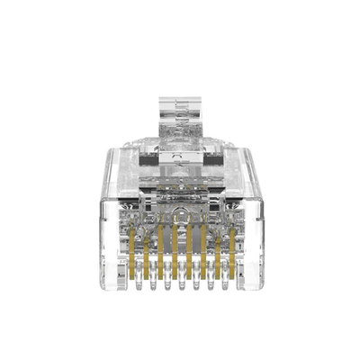 Plug RJ45 Cat6/6A, Para Cable UTP de Calibre 28 AWG, Chapado en Oro de 50 micras, Paquete de 100 piezas