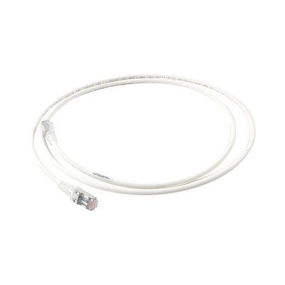 Patch Cord "Skinny" Cat6A Blindado S/FTP, 5ft, Diámetro Reducido 28 AWG, Color Blanco