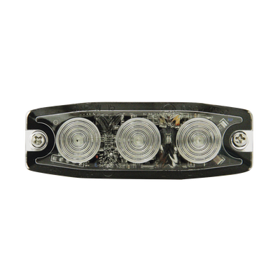 Luz Auxiliar de 3 LED, ámbar, SAE Clase I, Lente transparente