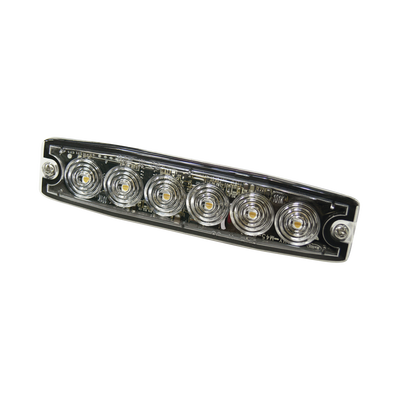 Luz Auxiliar de 6 LED, ámbar, SAE Clase I, lente transparente