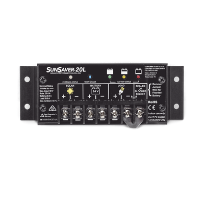 Controlador de carga y descarga SunSaver, 20 A, 12 Vcc