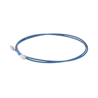 Patch Cord Cat6A, Diametro Reducido 28 AWG, Blindado S/FTP, CM/LS0H, 1.5m, Color Azul