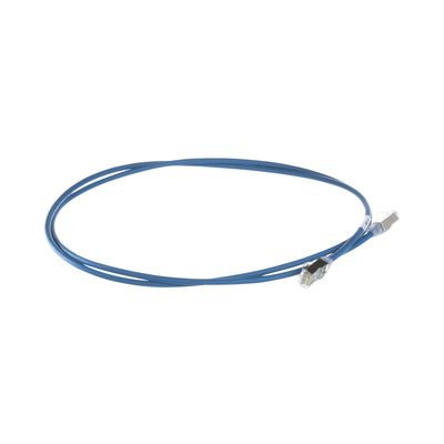 Patch Cord Cat6A, Diametro Reducido 28 AWG, Blindado S/FTP, CM/LS0H, 1.5m, Color Azul