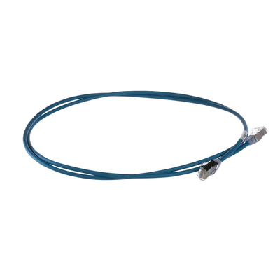 Patch Cord Cat6A, Diametro Reducido 28 AWG, Blindado S/FTP, CM/LS0H, 2m, Color Azul