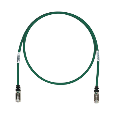 Patch Cord Cat6A, Blindado S/FTP, CM/LS0H, 13ft, Color Verde