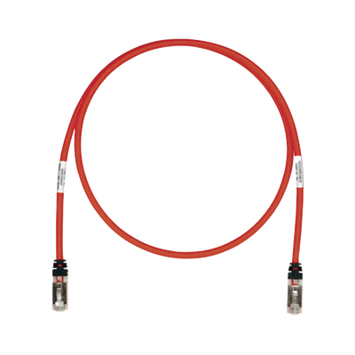 Patch Cord Cat6A, Blindado S/FTP, CM/LS0H, 25ft, Color Rojo