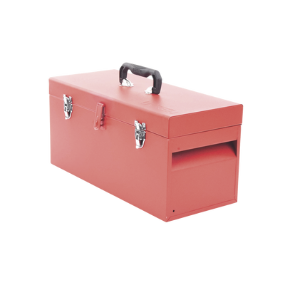 Caja de herramientas metálica con soble cerradura de 51 x 21.5 x 24cm.