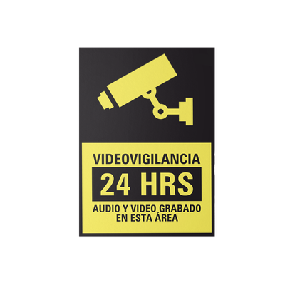 Letrero de Videovigilancia Chico en Poliestireno / Paquete con 10