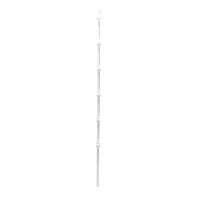 Poste con 6 Aisladores de PASO  para Cerca Electrificada. Tubo Galva. de 1.4m, cal. 18 de 1" Diam. + Pintura Blanca.