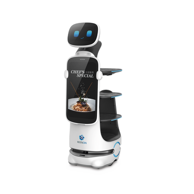 Robot Autonomo para Servicio de Meseros Ubicado por SLAM (Laser) / Mejora el Servicio al Cliente / Soporta 10 Kgs por Charola / Ideal para Restaurantes, Cafeterias, Hospitales, Salones de Eventos, Etc...