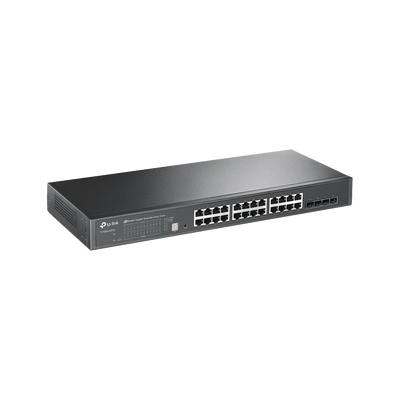 Smart Switch JetStream apilable Gigabit administrable Capa 2, 24 puertos 10/100/1000 Mbps + 4 puertos SFP+