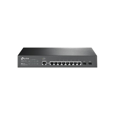 Switch JetStream Gigabit administrable Capa 2, 8 puertos 10/100/1000 Mbps + 2 puertos SFP