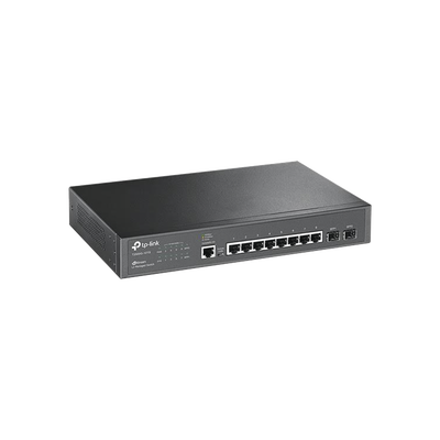 Switch JetStream Gigabit administrable Capa 2, 8 puertos 10/100/1000 Mbps + 2 puertos SFP