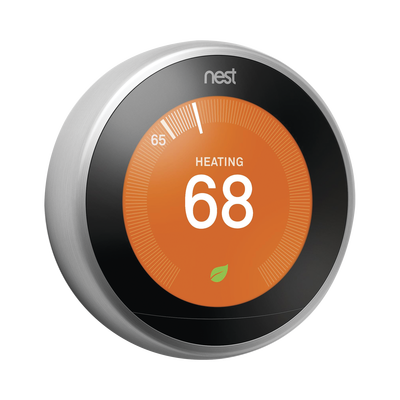 Nest - Termostato inteligente - Plateado, integrable a sistemas LUTRON, Caseta Wireless, RA2 Select, RadioRa2