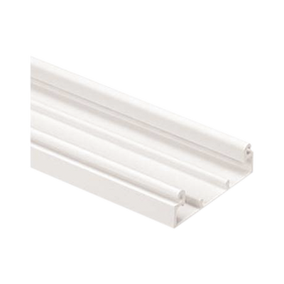 Base para canaleta T-70, de PVC rígido, con orificios perforados para montaje, 103.3 x 44.9 x 1828.8 mm, Color Blanco