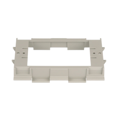 Soporte para Montaje de Faceplates en Canaleta T70, de PVC Rígido, Color Gris Internacional