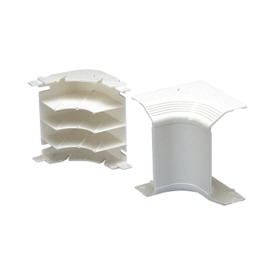 Esquinero interior, para uso con canaleta T70, Material PVC Rígido, Color Blanco Mate