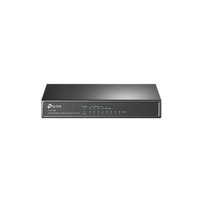 Switch PoE+ No Administrable / De Escritorio 8 puertos 10/100 Mbps / 4 puertos PoE af/at Inteligente / Presupuesto 66 W / Hasta 250 metros