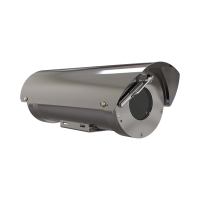 Camara IP Zoom con gabinete antiexplosion 2MP, 32X, IP68, WiseStream II / conexion de fibra optica monomodo / con wiper