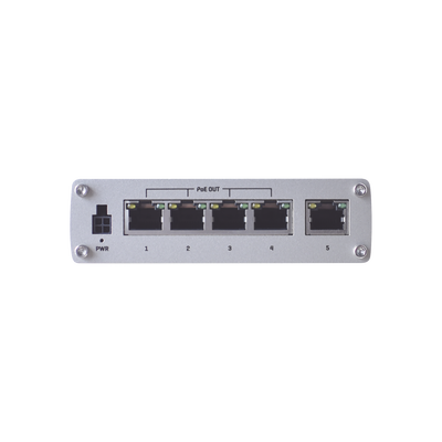 Switch Industrial No-Administrable 5 puertos Gigabit, PoE en 4 puertos 802.3af/at (120W)