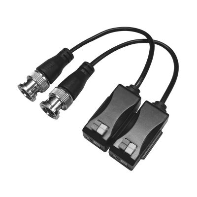 Kit de Transceptores (Baluns) con Terminal PUSH SUPERIOR PIG TAIL en ambos conectores, Resolución 4K , Cable flexible COAXIAL Blindado / COAXITRON / AUDIO POR COAXITRON  /Conector 100% COBRE /  Calidad PREMIUM