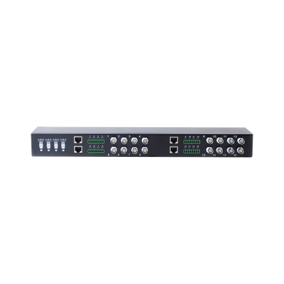 (TRANCEPTOR) RECEPTOR DE VIDEO PASIVO DE 16 CANALES / Resolución 4K / Compatible con cable UTP Cat 5e/6 / Compatible con HD-TVI/CVI/AHD/CVBS / TODO INCLUIDO PARA RACK / Protección Interconstruida contra sobretensión.