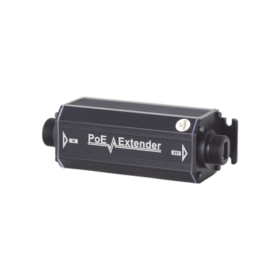 Extensor PoE / 100 Metros / Intemperie (IP66) /  60 Watts / 1 Puerto de Entrada  / 1 Puerto de Salida PoE / No requiere alimentación.