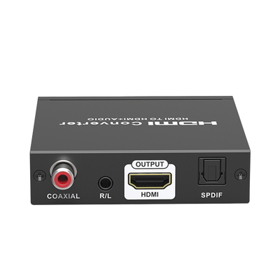 Extractor de Audio de HDMI a HDMI + Audio / Salida de Audio Digital o Análoga / SPDIF / Toslink / Auxiliar 3.5mm (Estéreo) / Salida HDMI solo video / Soporta ARC / HDR / HDCP / Separa el Audio del Contenido HDMI .