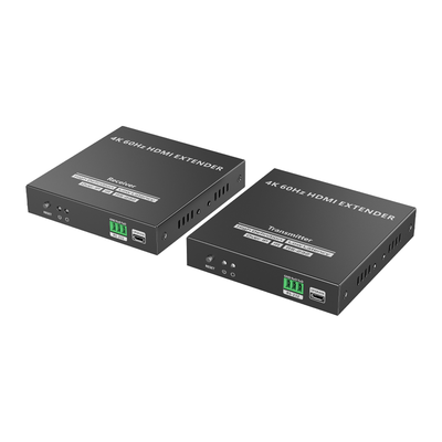 Kit Extensor HDMI para distancias de 120 metros | Transmite el Video y Controla tu DVR vía USB a distancia | Soporta resolución 4K @60Hz | Cat 6, 6a y 7 | Salida Loop en el Tx para visualización local | Soporta control remoto del equi