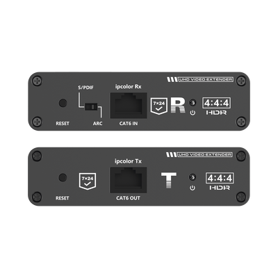 Kit Extensor HDMI hasta 700 metros con Conexión en Cascada / 4K @ 60 Hz/ 70 metros PTP con Cat 6, 6a y 7 / IPCOLOR / CERO LATENCIA / SIN COMPRIMIR / Salida Loop / IR bidireccional / Puerto S/PDIF / Soporta ARC / Soporta 10 TT-676-Rx.