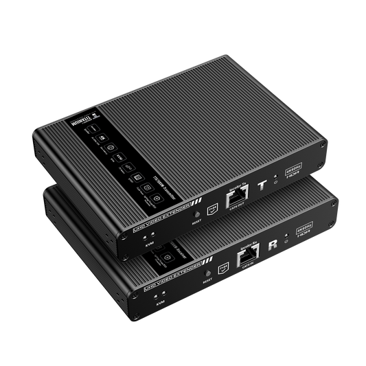 Kit extensor KVM (HDMI y USB) hasta 70 metros / Resolución 4K @ 60 Hz/ Cat 6, 6a y 7 / IPCOLOR / CERO LATENCIA / HDR10 / Salida Loop / Puerto S/PDIF / Uso 24/7 / Transmite el Video y Controla tu DVR vía USB a distancia.