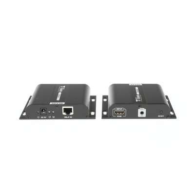 Kit Extensor HDMI para distancias de 120 metros / Resolución 4K @ 30Hz / Cat 5e/6 / Soporta conexión Uno a Uno y Uno a Muchos / Hasta 253 Rx / HDbitT / Soporta control remoto del equipo fuente.