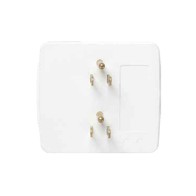 Multicontacto para pared con 6 contactos color blanco,125 V /15 A