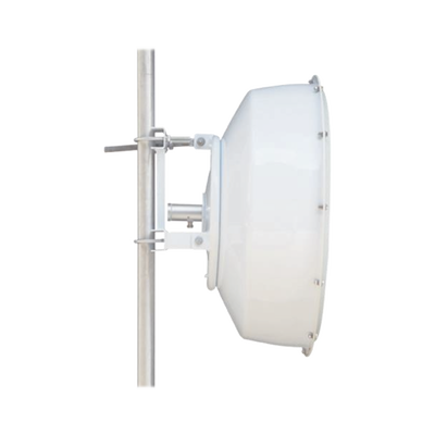 Antena direccional de alta resistencia, Ganancia 30 dBi, (4.9 -6.4 GHz), Plato hondo para mayor inmunidad al ruido, Conectores N-Hembra, Montaje incluido.