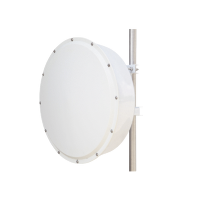 Antena direccional de alta resistencia, Ganancia 30 dBi, (4.9 -6.5 GHz), Plato hondo para mayor inmunidad al ruido, Conectores N-Hembra, Montaje y radomo incluido