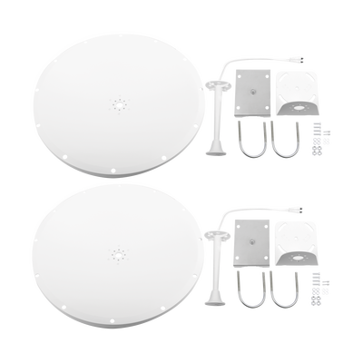 Antena Parabólica de Frecuencia Extendida, 4.8 - 6.5 GHz, 28 dBi, Conectores SMA-Macho Inverso