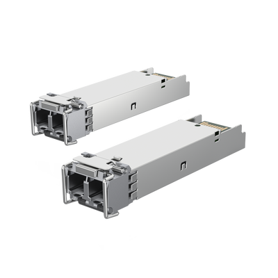 UFiber Módulo SFP, transceptor MiniGibic MultiModo 1.25 Gbps, distancia 550m, conectores LC, paquete de 2 piezas