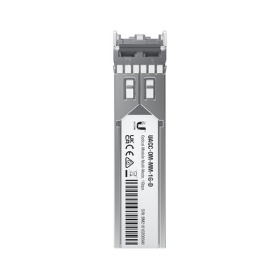 UFiber Módulo SFP, transceptor MiniGibic MultiModo 1.25 Gbps, distancia 550m, conectores LC, paquete de 2 piezas