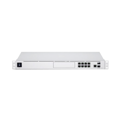 UniFi OS Console: Dream Machine Pro, con 1 puerto WAN Gigabit RJ45, 1 puerto WAN 10G SFP+ / 8 puertos LAN Gigabit RJ-45, y una bahía de HDD 3.5" (No incluye HDD), Integra todas las aplicaciones UniFi