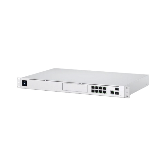 UniFi OS Console: Dream Machine Pro, con 1 puerto WAN Gigabit RJ45, 1 puerto WAN 10G SFP+ / 8 puertos LAN Gigabit RJ-45, y una bahía de HDD 3.5" (No incluye HDD), Integra todas las aplicaciones UniFi