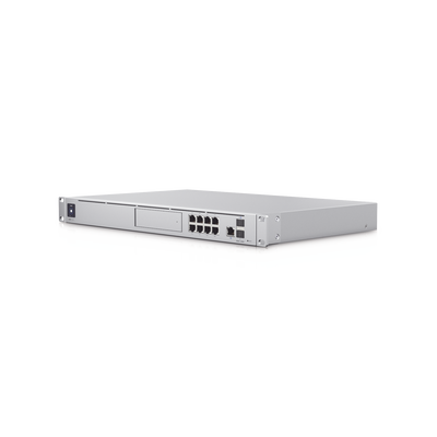 UniFi OS Console: Dream Machine Special Edition, 8 puertos LAN RJ45 con POE, 1 LAN SFP+, 1 WAN 2.5G RJ45  y 1 WAN SFP+, 128 GB de memoria interna. Todas las aplicaciones UniFi integradas