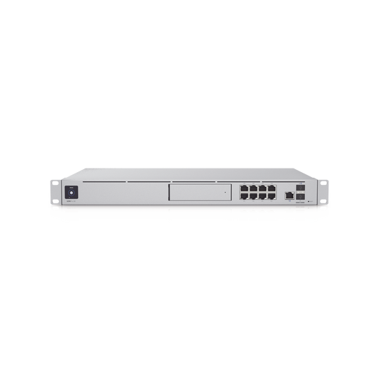 UniFi OS Console: Dream Machine Special Edition, 8 puertos LAN RJ45 con POE, 1 LAN SFP+, 1 WAN 2.5G RJ45  y 1 WAN SFP+, 128 GB de memoria interna. Todas las aplicaciones UniFi integradas