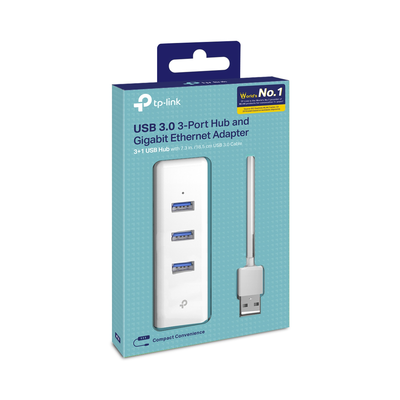 Adaptador de red Ethernet USB 3.0 a RJ45 10/100/1000Mbps