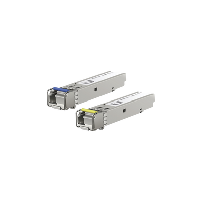 UFiber Módulo SFP, transceptor MiniGibic MonoModo 1.25 Gbps, distancia 3km, un conector LC, incluye 2 tranceptores