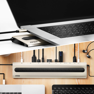 Docking station USB-C multipuerto con power pass-through