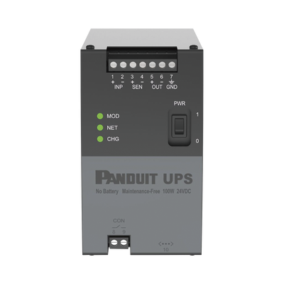 UPS Industrial de 100 Watts, 24 Vcd de Entrada, Instalación en Riel DIN Estándar de 35mm, Temperatura de operación de -40 a 60 ºC