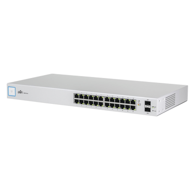 Switch UniFi capa 2 administrable de 26 puertos Gigabit (24 eth. y 2 SFP) Throughput 38.69 Mpps