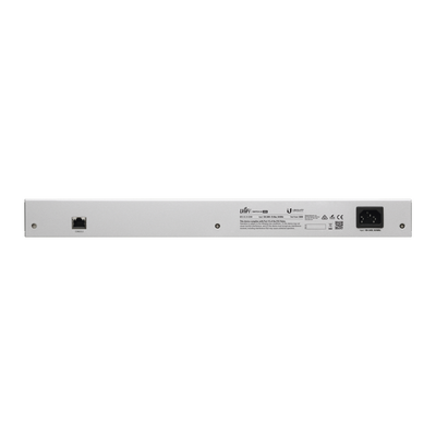 Switch PoE UniFi capa 2 Administrable de 26 puertos Gigabit (24 eth PoE y 2 SFP) 802.3 af/at / Pasivo 24V, 500 Watts, throughput de 38.69 Mpps