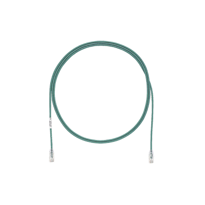 Cable de Parcheo TX6, UTP Cat6, Diámetro Reducido (28AWG), Color Verde, 10ft