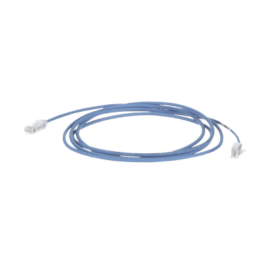 Cable de Parcheo TX6, UTP Cat6, Diámetro Reducido (28AWG), Color Azul, 130ft